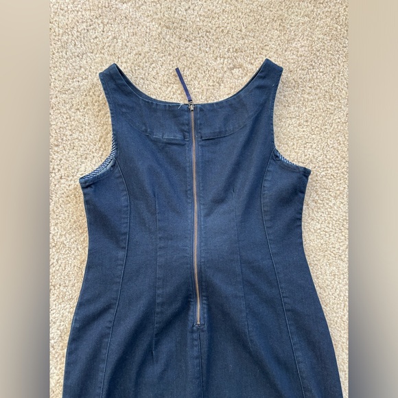 Anthropologie Holding Horses Dress Women's Petite 6 Denim Clara Tie Waist Mini - Picture 5 of 7